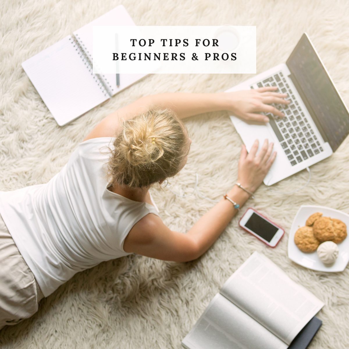 Writing the Perfect Blog Post A lady using her keyboard on her laptop replicating how to write good content