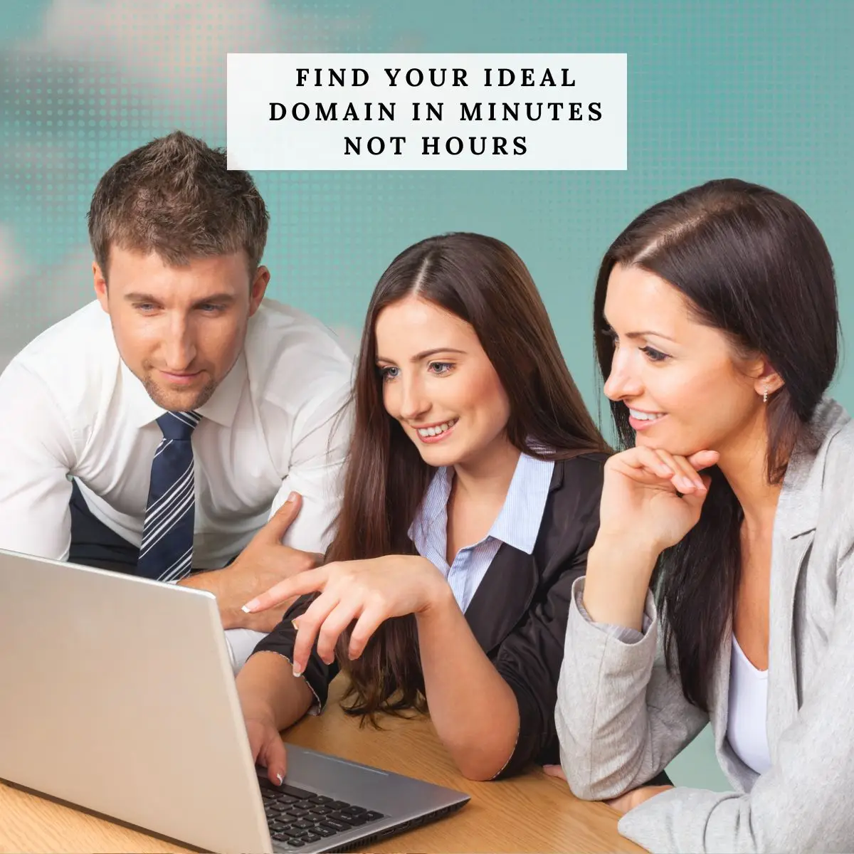 three people making choices about how to choose a domain name