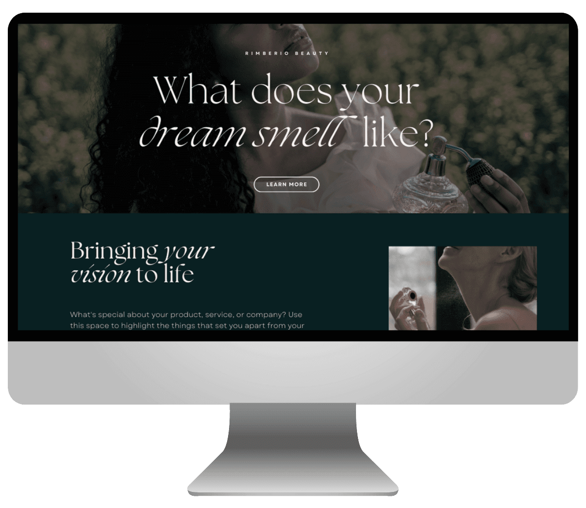 17 Best Kadence Features We Actually Use (and Love!) A PC screen displaying a WordPress theme implying it's a beautiful Kadence theme.