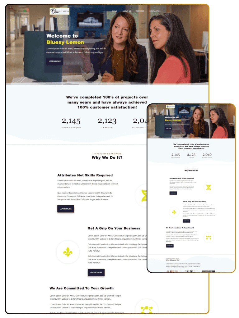 Bluesy Lemon Homepage optimized
