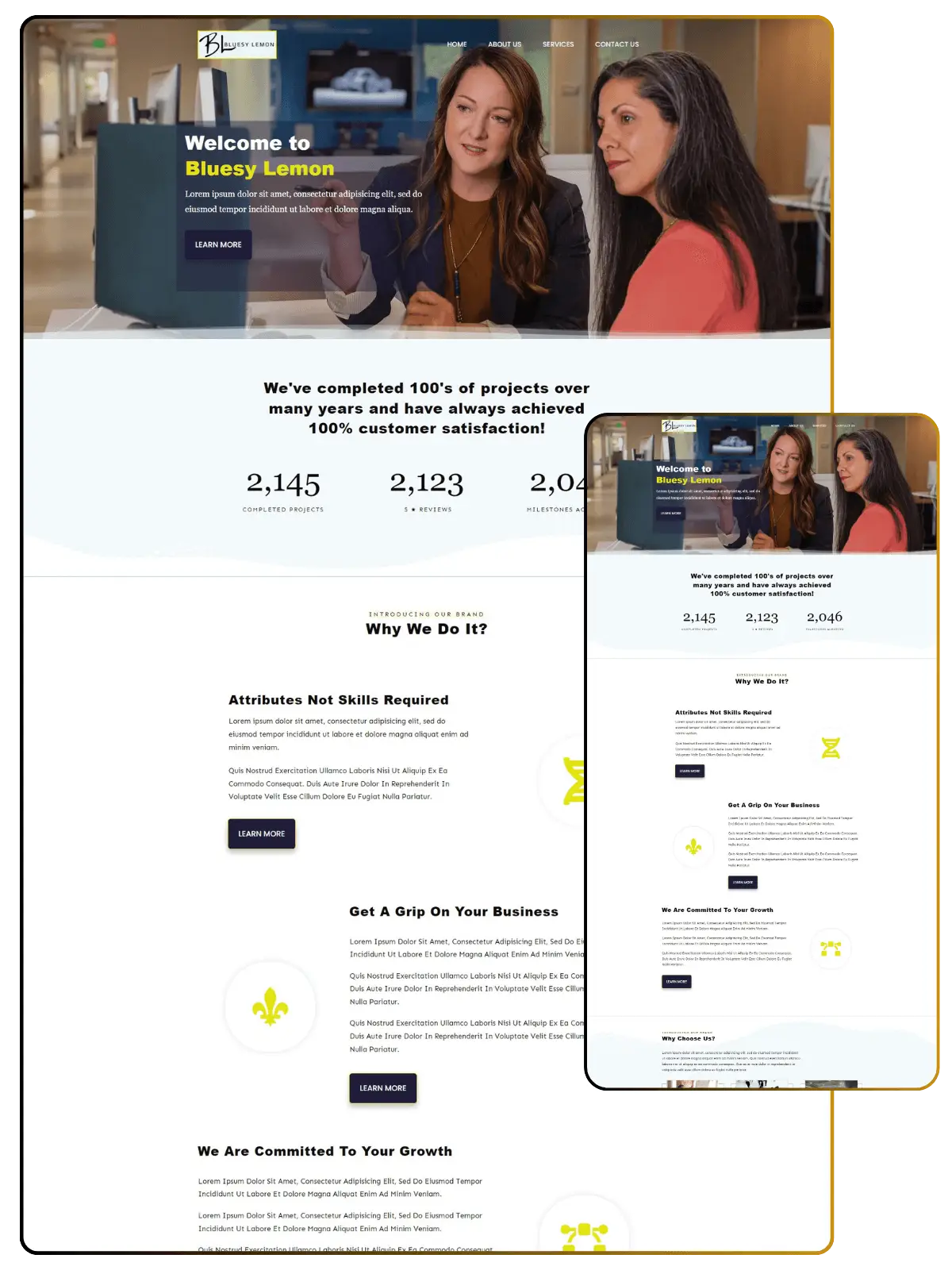 Bluesy Lemon Homepage optimized