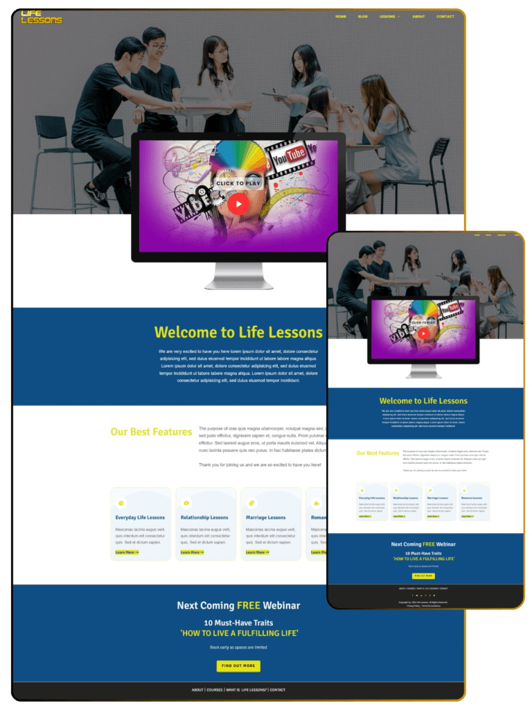 Life Lessons Homepage optimized