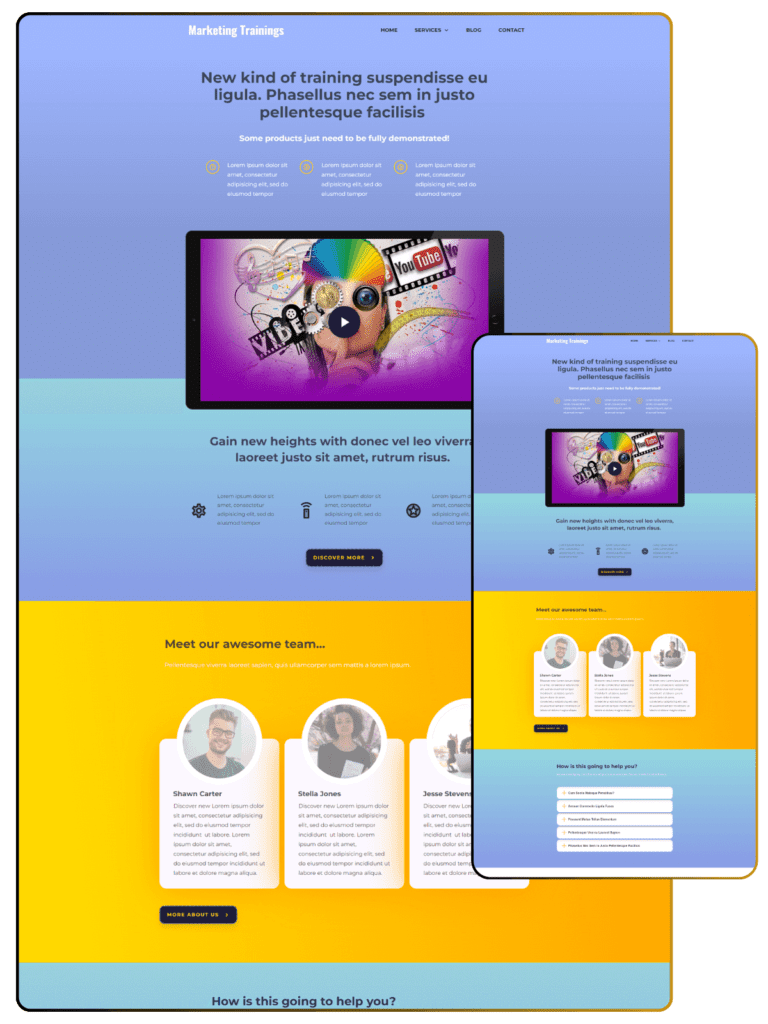 Marketing Trainings Homepage optimized
