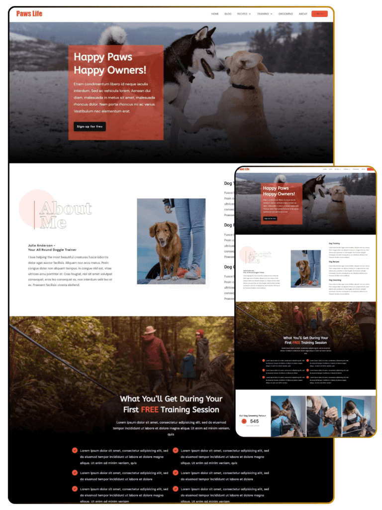 Paws Life Homepage optimized