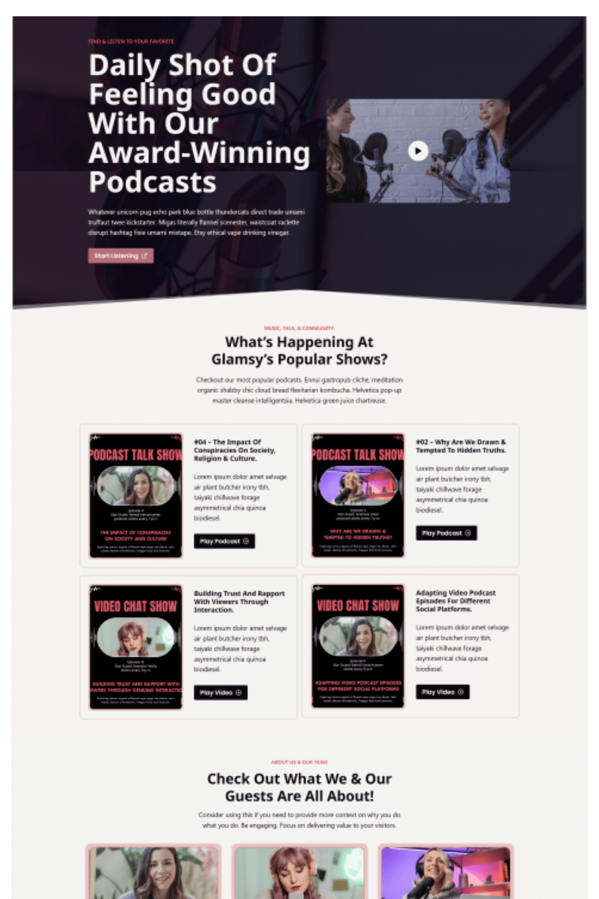 Podcast page 1