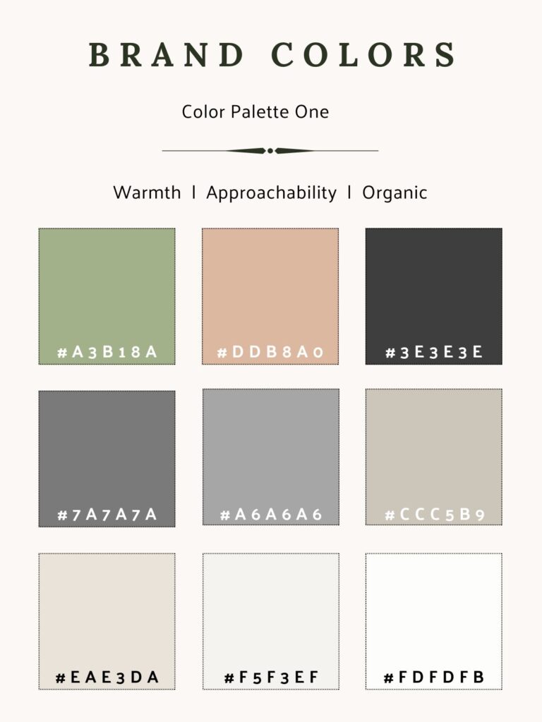 Displaying 9 colors for Color Palette 1
