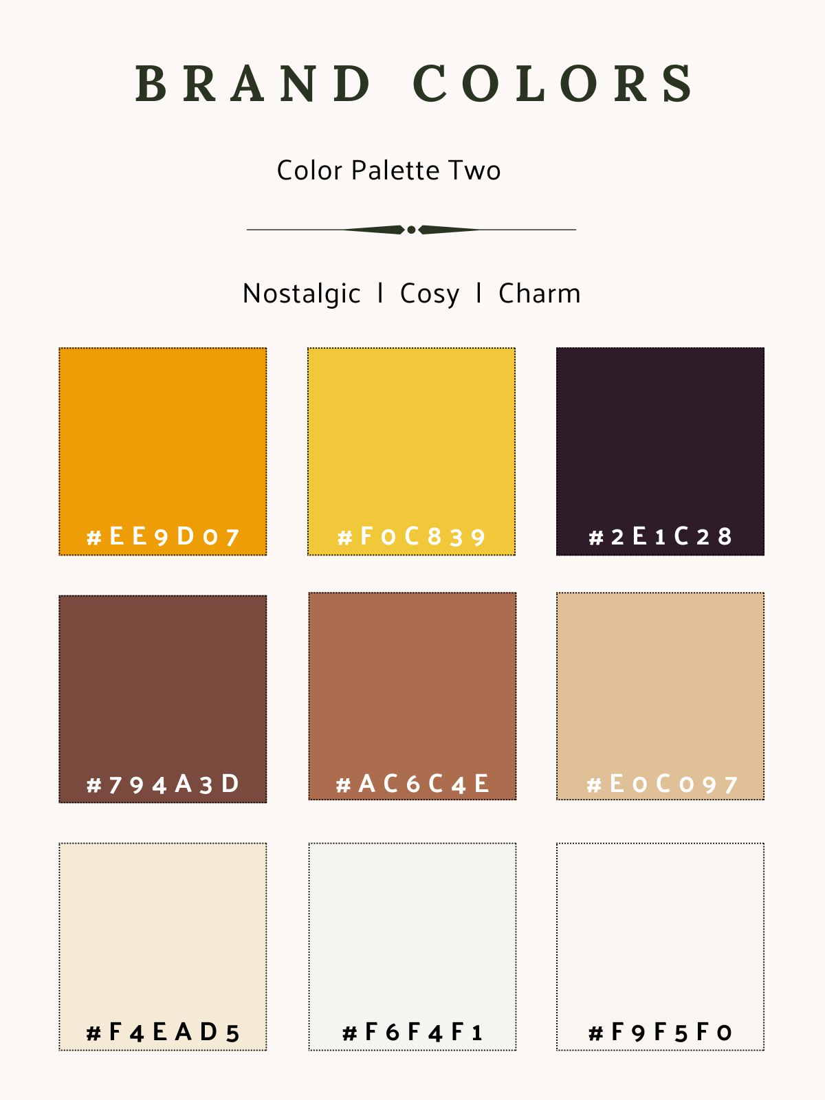 Displaying 9 colors for Color Palette 2