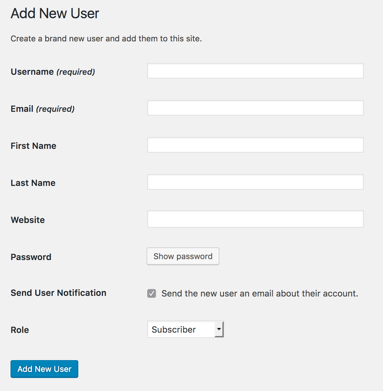 add new user