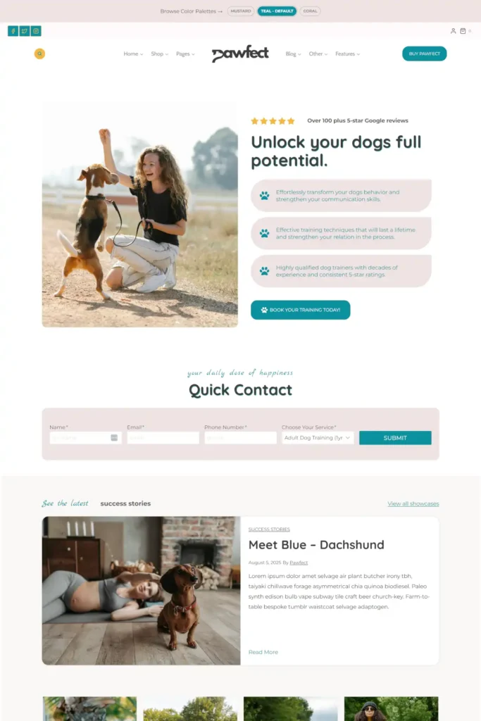 Blog Landing Page Pro Pawfect Gallery 2