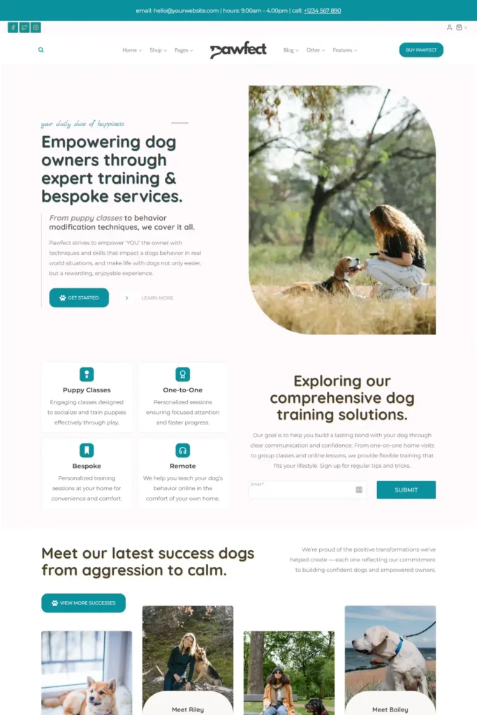 Homepage Option 2b – Pawfect Gallery 9