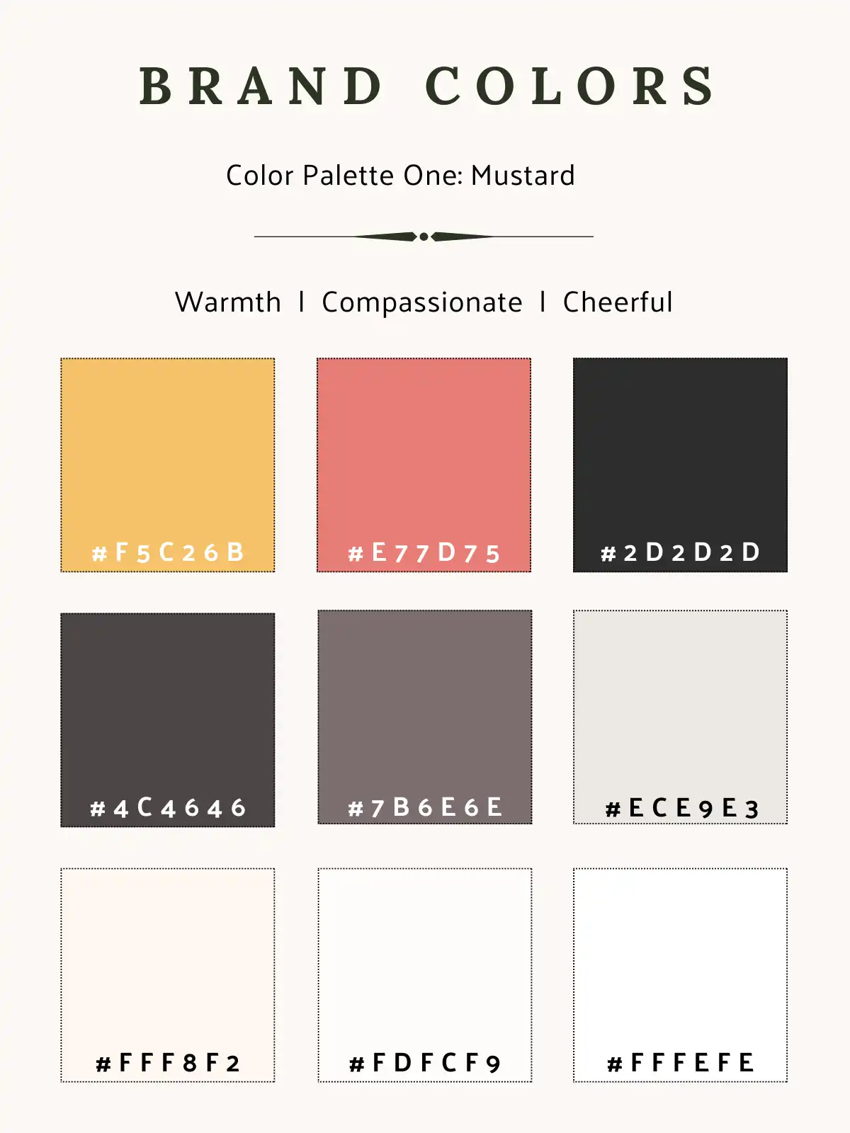 Pawfect color palette 1 - Mustard