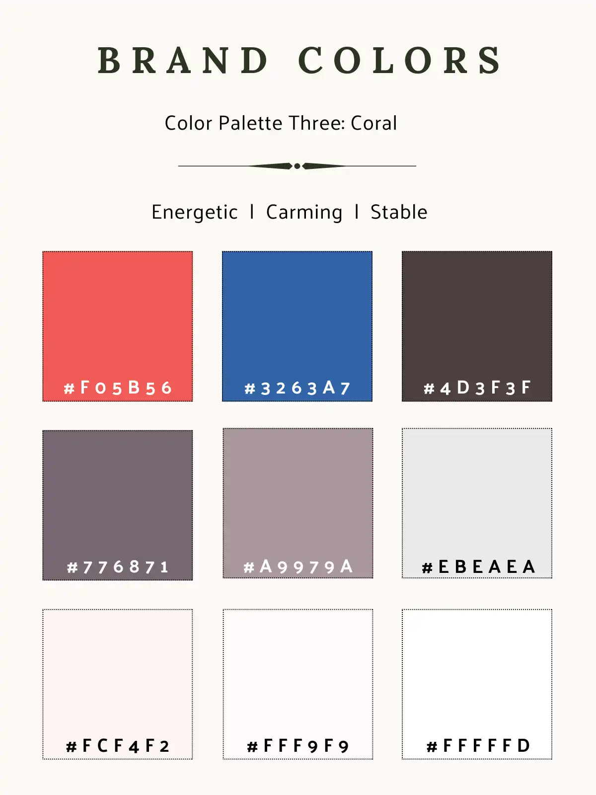 Pawfect color palette 3 - Coral